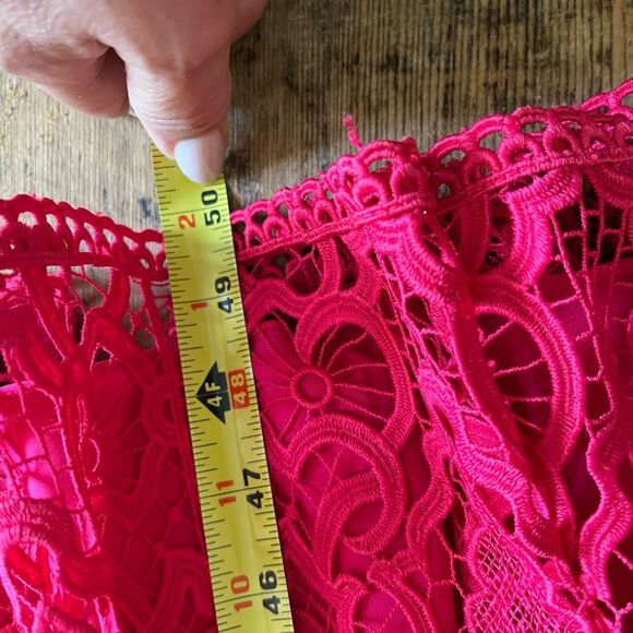 NWT ML Monique Lhuillier Lace Midi Red 
Trumpet Dress|size 8. - Picture 7 of 12